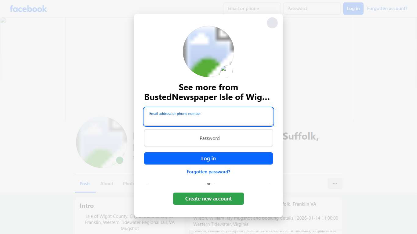 BustedNewspaper Isle of Wight, Suffolk, Franklin VA Facebook