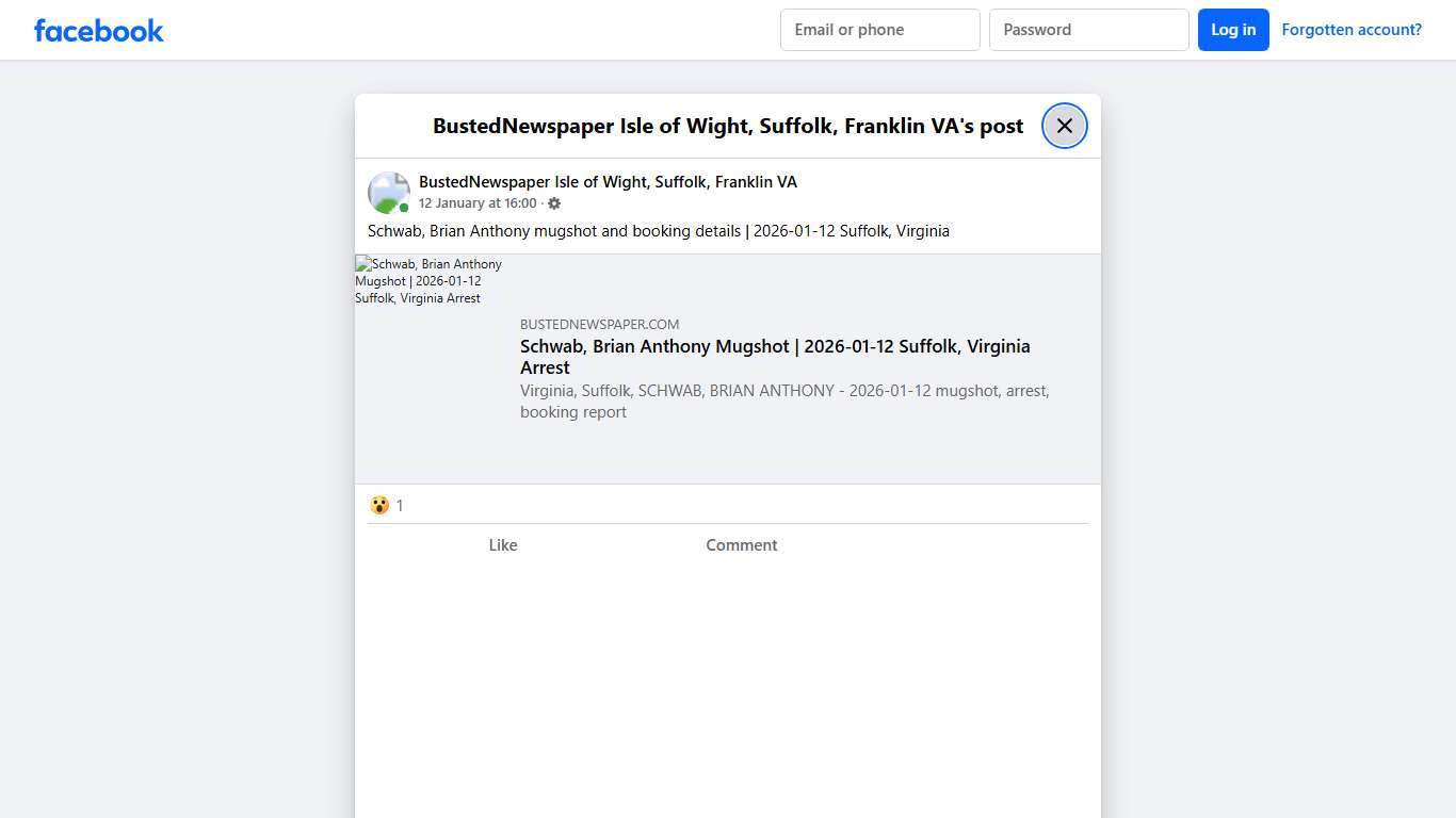 Schwa... - BustedNewspaper Isle of Wight, Suffolk, Franklin VA Facebook