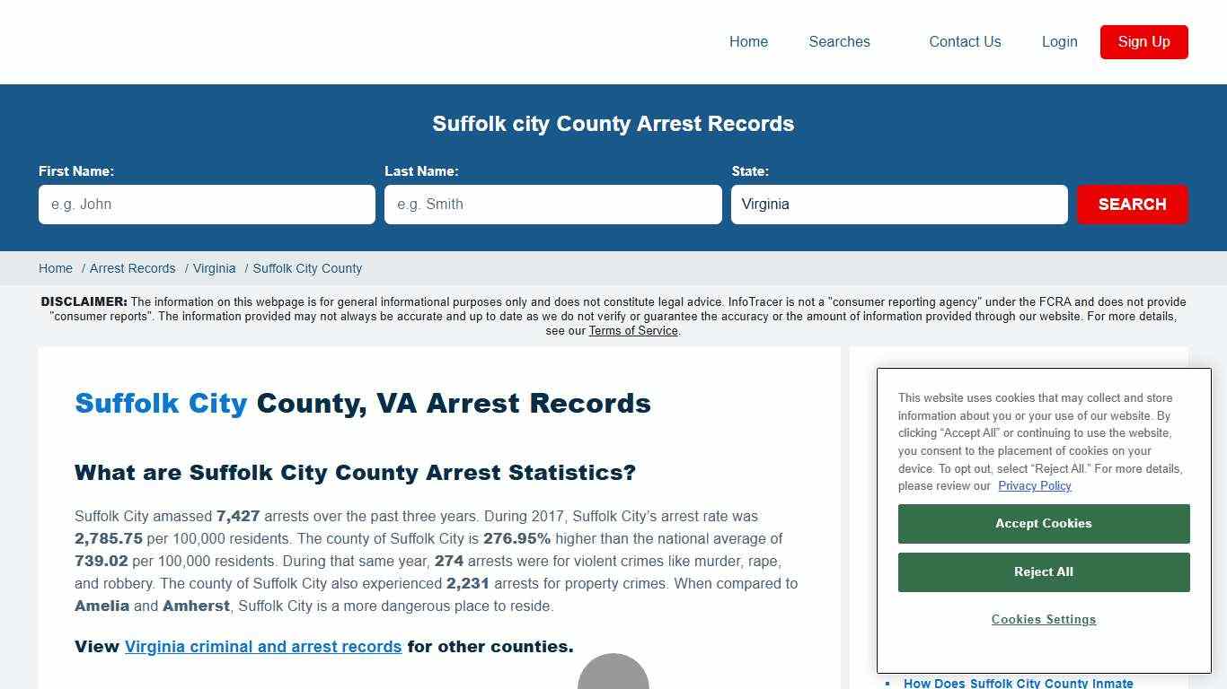 Suffolk City, VA Arrests & Jail Records